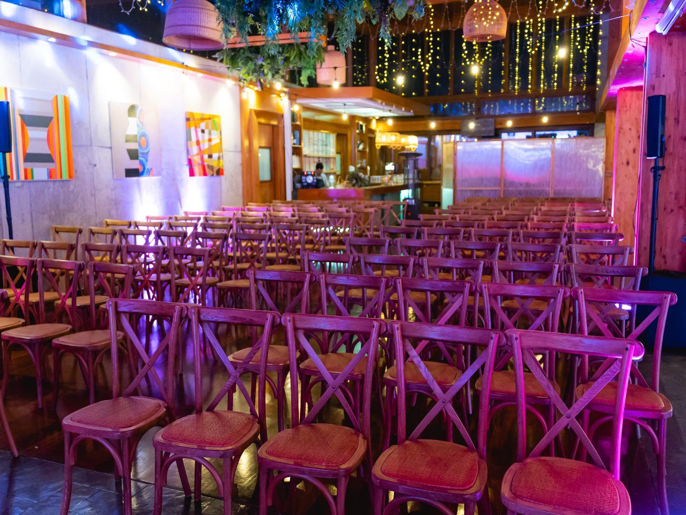 Montaje del salón para el evento Bravecto