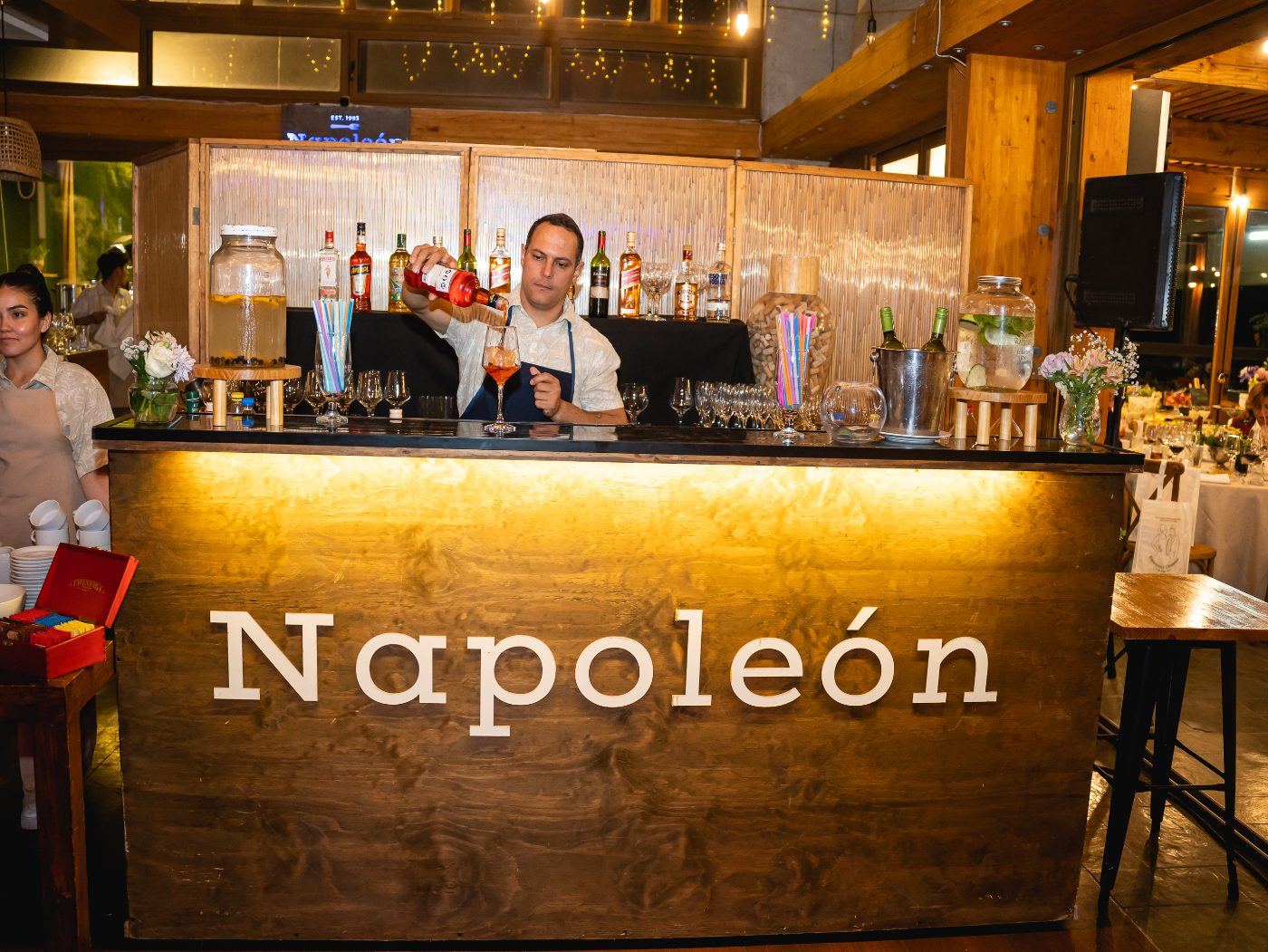 Barra Napoleón en un evento