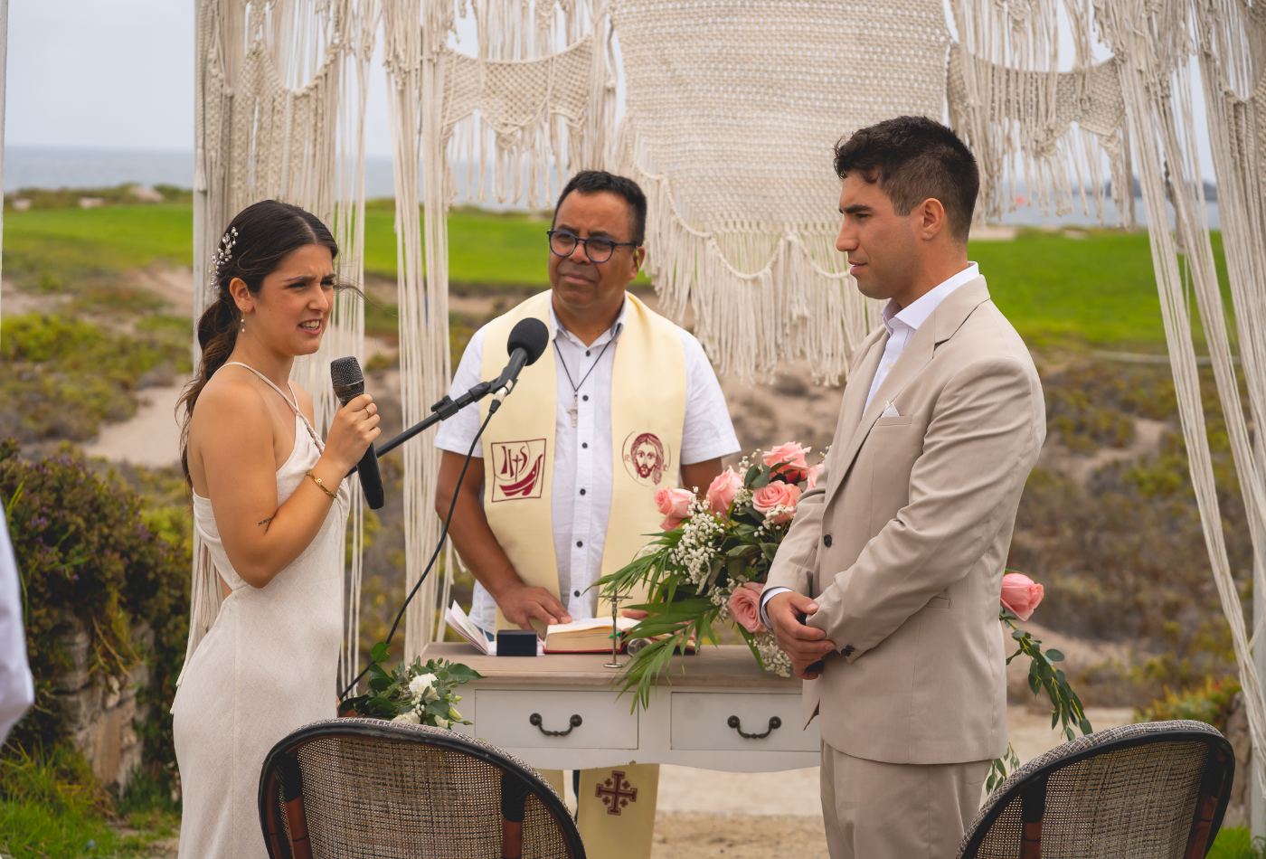La novia lee sus votos