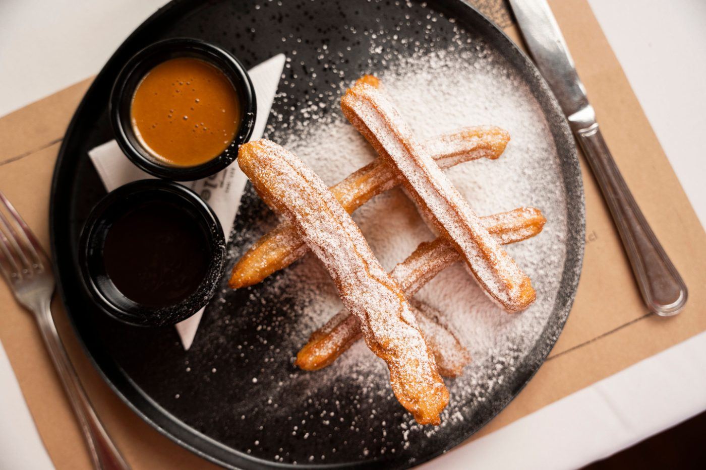 Churros con salsas